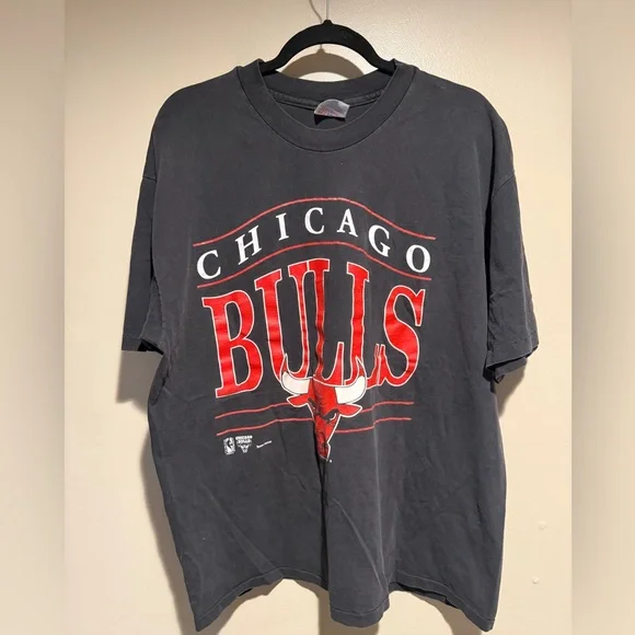 Vintage 90s Chicago Bulls Hanes Heavyweight Single Stitch T-Shirt Size XL RARE - Picture 3 of 10